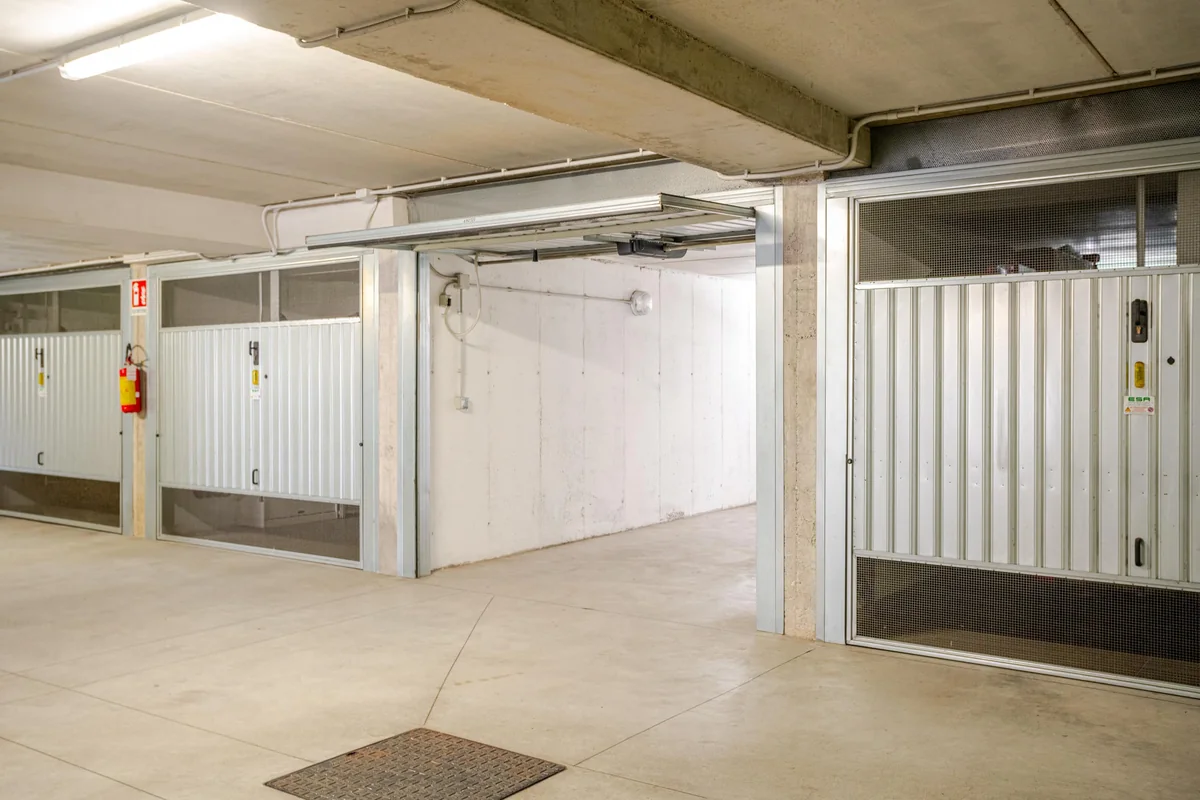 Il garage sotterraneo con il box